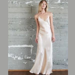 Kamperett Rosalind Silk Charmeuse Slip Dress